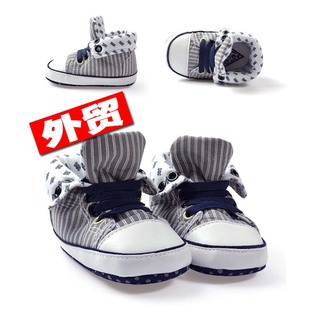  【外贸原单】出口欧洲 宝宝步前鞋 纯棉 软底 室内婴儿鞋 条纹