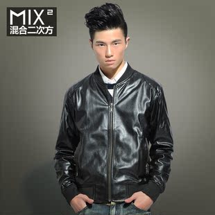  【2件169】皮衣男装  机车时尚夹克 外套男式修身潮流皮衣 L03W03