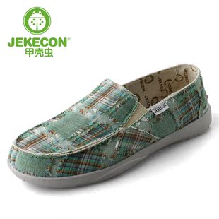  JEKECON/甲壳虫正品春季新品欧美风平跟套脚帆布鞋toms系男鞋