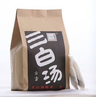  三白汤粉袋泡茶 全身美白中药内服 白芍白术白茯苓甘草同仁堂包邮