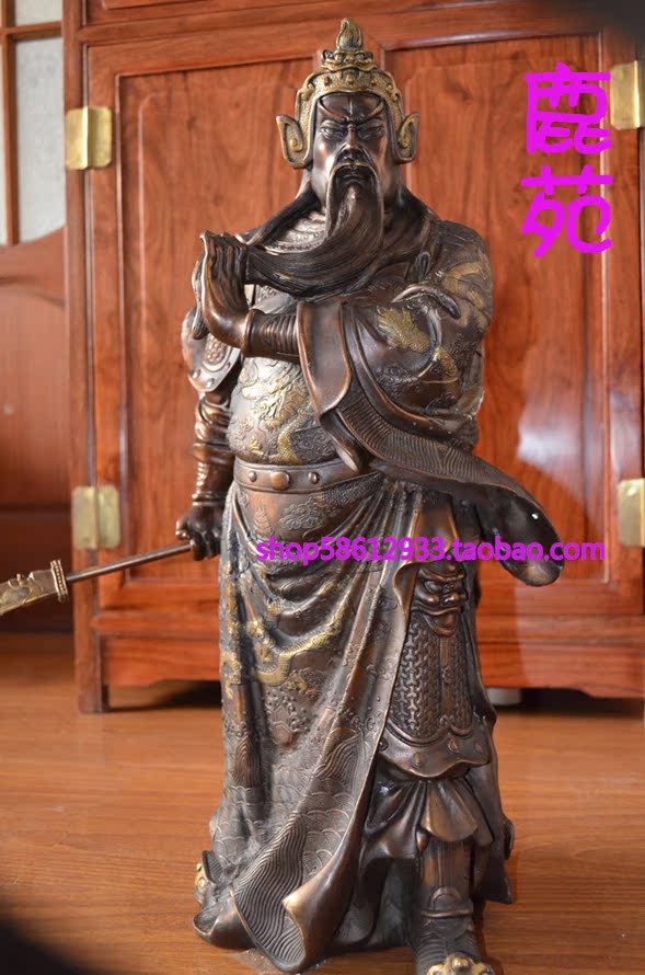 镇店之宝纯铜开光关公摆件高60武财神佛像客厅办公桌桌面摆件辟邪|ruв категории Домашний быт, украшения - от Buy2taobao.com для оказания профессиональной услуги покупки агента Taobao