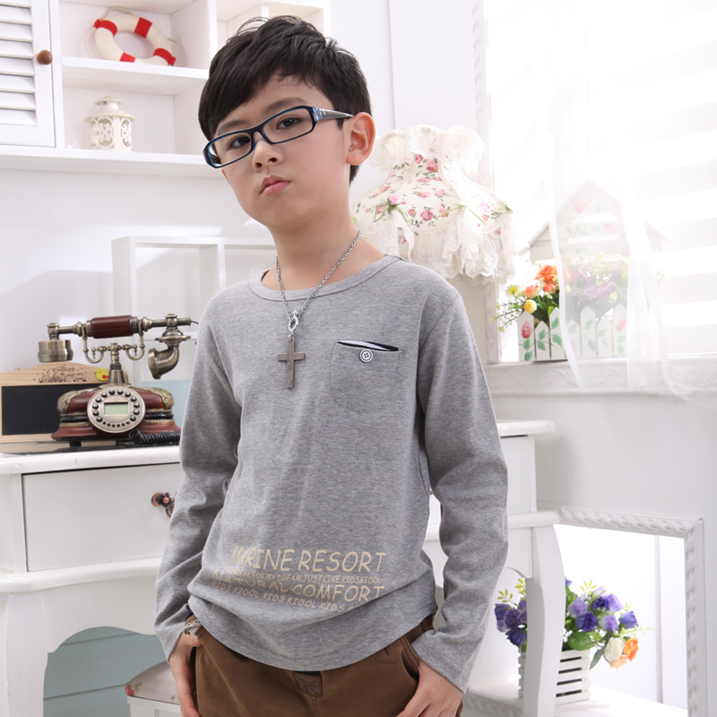 长袖T恤纯棉春装儿童...