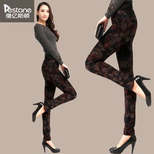  德亿斯顿女士裤子 春装新款韩版大码休闲裤 女式打底裤潮2879