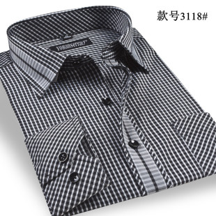  新款雅戈尔衬衫男正品男士长袖衬衫男士正装商务免烫格子衬衣