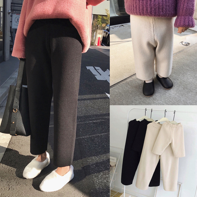 辰辰妈婴童装2018冬季新款亲子奶奶裤母女装加绒休闲裤宝宝打底裤