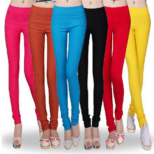 Spring/summer 2013 Candy-colored feet female trousers slim tall pants high waist stretch pencil pants for email