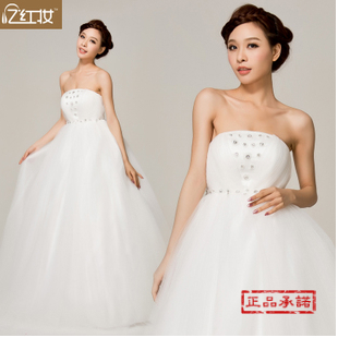 婚纱礼服2013新款精品婚纱新娘高腰抹胸韩版花朵镶钻绑带婚纱孕妇齐地婚纱 婚纱礼服2013新款精品婚纱新娘高腰抹胸韩版花朵镶钻绑带婚纱孕妇齐地婚纱