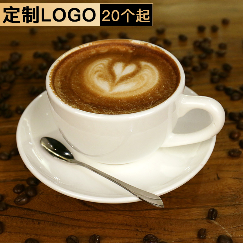 加厚大口陶瓷咖啡杯碟套装漫咖啡卡布奇诺拉花杯拿铁杯子定制logo|msdalam kategori pinggan mangkuk, kopi, cawan kopi - dari Buy2taobao.com untuk memberikan perkhidmatan ejen Taobao profesional membeli