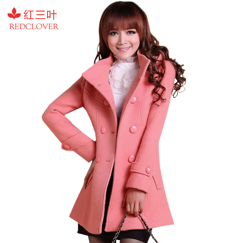 Spring loaded 2013 Barret coat women red clover in Korean trench around wallet slim ladies ' coats D132