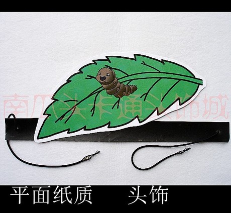 平面纸质\/面具儿童表演蚕的一生\/昆虫毛毛虫蚕