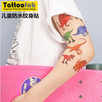 法国tattoofab儿童可水洗纹身贴男女小孩涂鸦贴纸安全