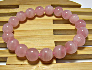  天然马达加斯加粉水晶手链 旺人缘 天然色 粉嫩 男女款 爱情水晶