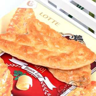  韩国原装 lotte新装乐天树叶枫叶饼干-蜂蜜烤制真的好好吃哦90g