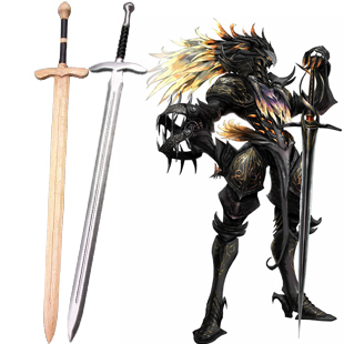 play动漫摄影道具 银色西洋剑欧洲中世纪骑士剑