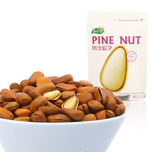  【新农哥】坚果零食东北特产 野生开口红松子手剥松子98g特价限量