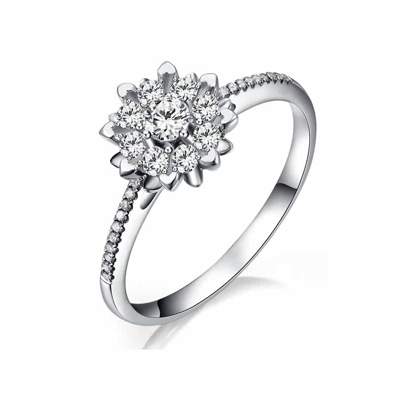 Love diamond 520 tables the day Lotus 18K customized effect wedding women ring platinum diamond ring Carat loose diamond