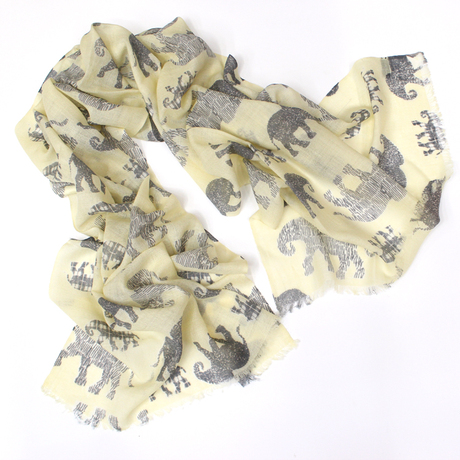 韩版女pashmina印花羊毛围巾披肩两用动物图