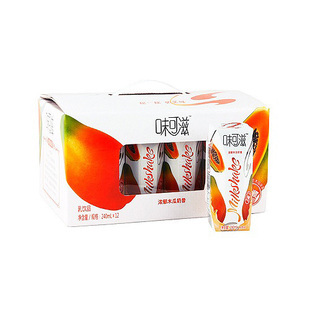  伊利新品上市 味可滋浓郁木瓜奶昔乳饮品240ML*12/箱长沙满额送货