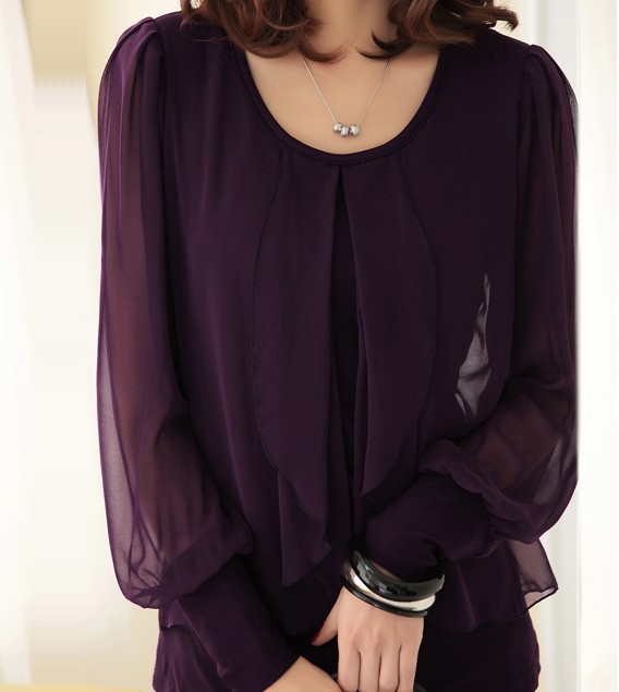 韩版春装女装雪纺衫...