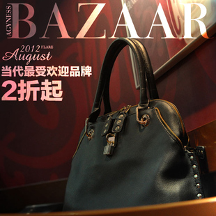  新款 秋冬季欧美复古时尚真皮单肩潮女包包手提袋猫猫