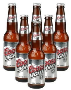  Coors Light 美国银子弹小瓶啤酒 330ml*24瓶（一箱