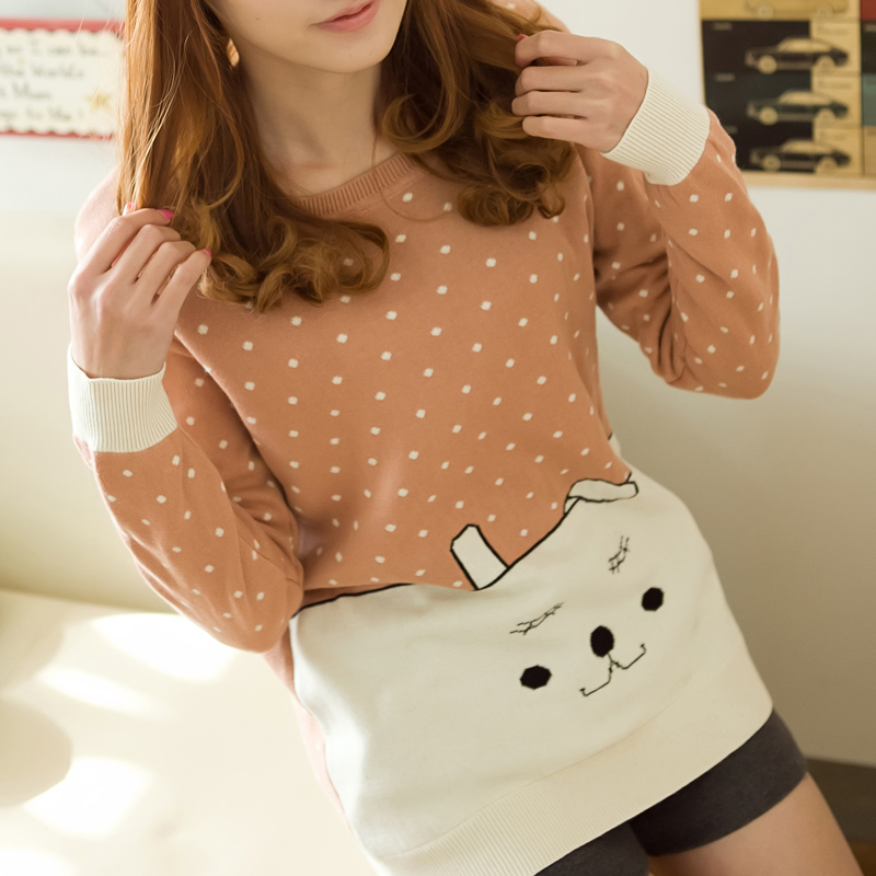 日系甜美学院风毛衣...