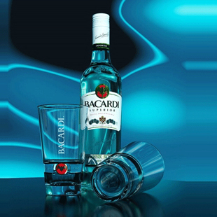  正品洋酒 烈酒 百加得超级白朗姆酒 百加得白朗姆 百加得白
