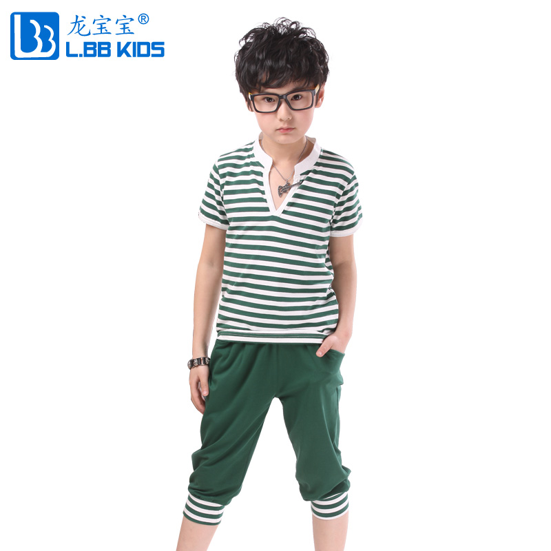 童装夏装 男童套装2013夏季新款 儿童韩版中大童运动短袖两件套潮
