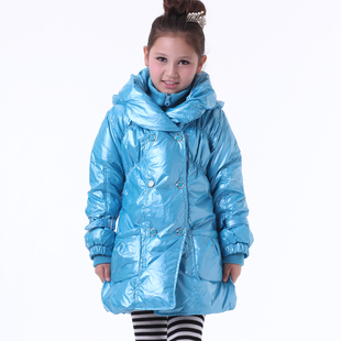  米卡酷冬装女童羽绒服中长款中大童装儿童羽绒服