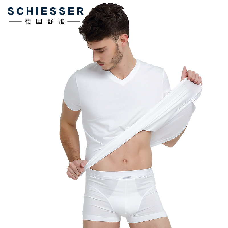 2 pieces, please Schiesser Shuya quality goods Short sleeved Shu Mei pure cotton Primer Underwear T-shirt 35/2060in the Lingerie/Men's underwear/Tracksuit , Sling/Vest/T Shirt category - from Buy2taobao.com to provide professional Taobao agent buy service