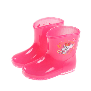  巴布豆童鞋 儿童雨鞋 雨靴女 男童雨鞋 防水鞋女童防滑时尚雨鞋
