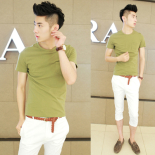  男装男式t恤新款男士短袖t恤 男 短袖休闲韩版潮t男恤短袖打底衫