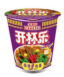 晓峰零食 日清开杯乐香辣牛肉面方便面84g 泡面 方便速食快餐面