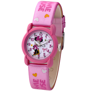  儿童手表 女孩 正品迪士尼可爱学生表 米奇时尚卡通表 皮带女童表