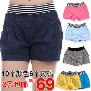  裤子女短裤热裤韩版夏伽和糖果色新韩版显瘦有大码牛仔裤873