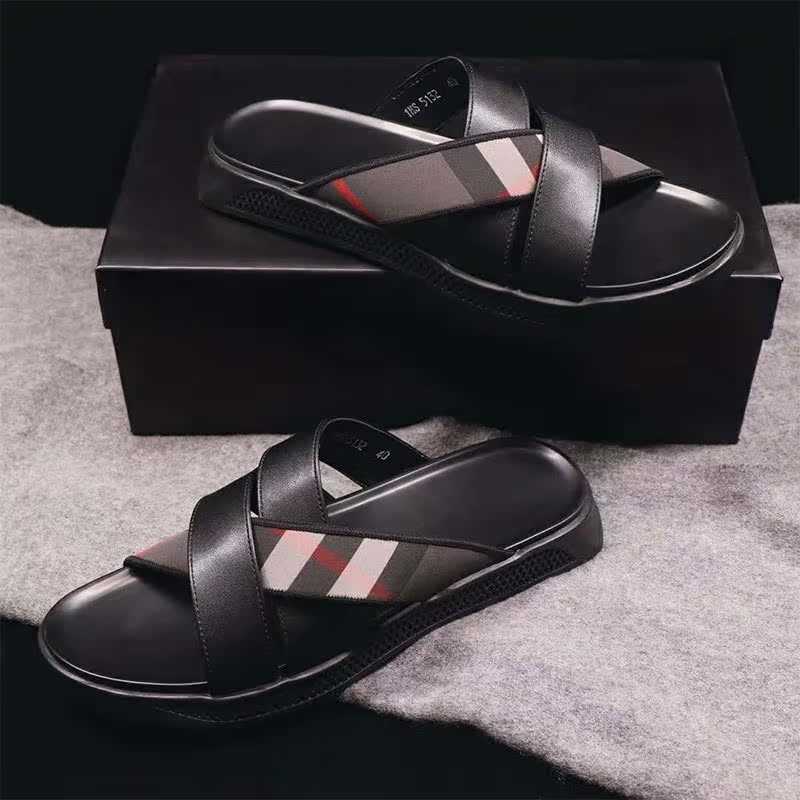男拖鞋牛皮2019夏季新款男鞋在類目 流行男鞋, 拖鞋中 - 來自Buy2taobao.com提供專業的淘寶代購服務