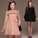 CICI-SHOP2013春装新款甜美修身翻领蕾丝公主打底裙连衣裙女2553 CICI-SHOP2013春装新款甜美修身翻领蕾丝公主打底裙连衣裙女2553