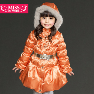  新年装绿盒子摩登小姐童装 女童羽绒服 儿童羽绒服外套 反季清仓