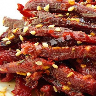  68包邮 现做私房菜 四川特产小吃 麻辣冷吃牛肉干200g 好吃的美味