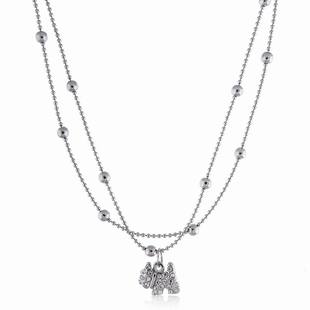  名朵饰品 满钻小狗水晶铃铛多层脚链女韩版 时尚红绳欧美复古新款