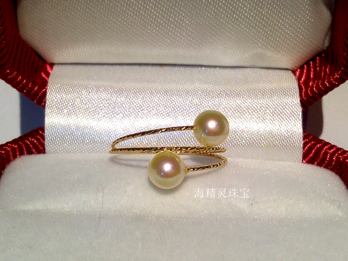 18K Cut Elastic force Lacoste Ring natural AKOYA Seawater Kim Mirror Light is Small Refinementin the Jewelry/Diamond/Jade/Gold , Natural pearls (New) , Bracelets category - from Buy2taobao.com to provide professional Taobao agent buy service