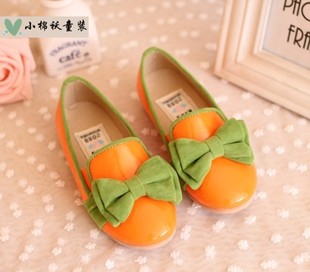  春季新款女童鞋儿童鞋撞色公主单鞋皮鞋PU亮面牛筋底中童小童