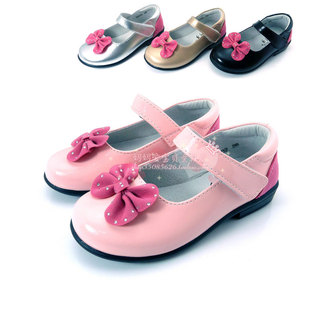  203春款小林川子正品牛皮闪钻蝴蝶中小儿童女童皮鞋公主鞋童鞋 女