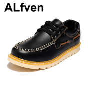 ALfven低帮男鞋英伦潮流工装鞋户外时尚真皮男休闲皮鞋板鞋男1221