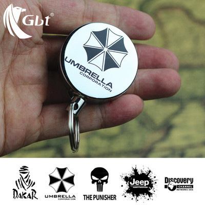 高回弹伸缩钢丝绳钥匙环防丢防盗伸缩钥匙链防丢钥匙扣易拉扣包邮