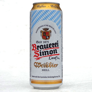 德国原装进口啤酒 凯撒西蒙纯小麦白啤酒 500ml  整箱区域包邮