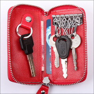  韩版钥匙扣 男士真皮汽车钥匙包 女士 牛皮钥匙包盒女式 包邮