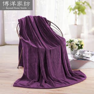  博洋家纺 珊瑚绒毯子/空调毯床上用品 夏威夷素色阳光毯 4色可选