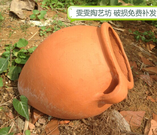 厂家直销红陶罐-出口欧式园林景观陶盆-经典双耳半卧盆摆设瓷器|msdalam kategori penghantaran bunga/bunga simulasi/tumbuhan berkebun, pasu/bunga/flowerpot/Bunga (baru), pasu - dari Buy2taobao.com untuk memberikan perkhidmatan ejen Taobao profesional membeli