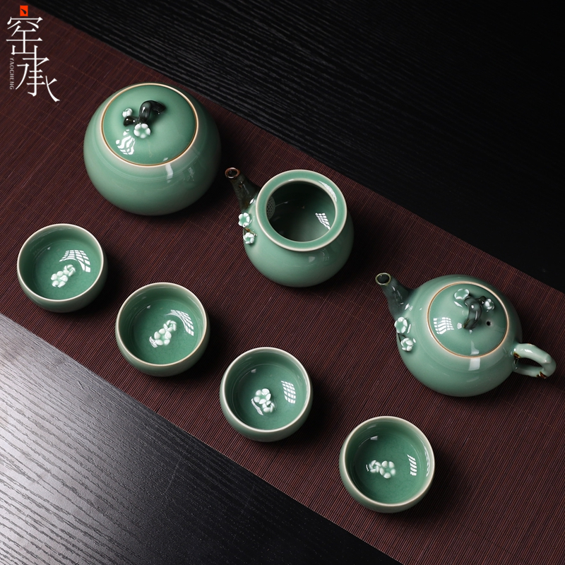窑承龙泉青瓷功夫茶具套装名师毛丹云纯手工壶《暗香疏影》7件套在类目 餐饮具, 茶具, 功夫茶具中 - 来自Buy2taobao.com提供专业的淘宝代购服务